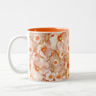 Blasspfirsichfarbene Blüte Zweifarbige Tasse