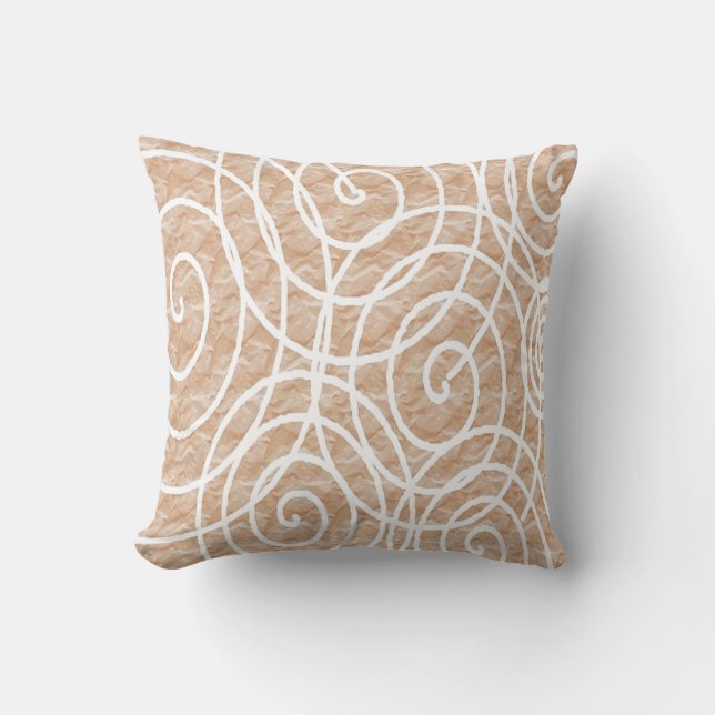 Blasspfirsichringe Kissen (Vorderseite)