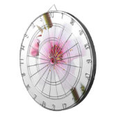 Blassrosa Blume Dartscheibe (Vorderseite rechts)