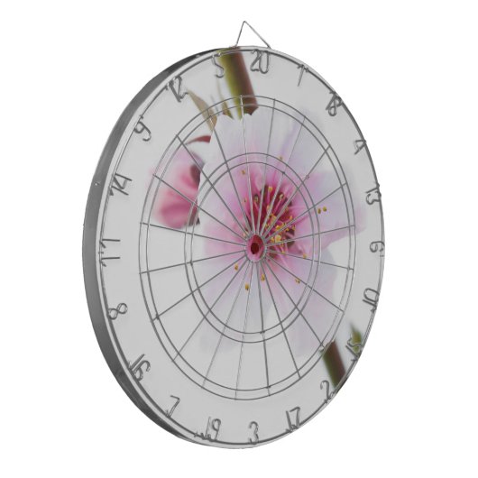 Blassrosa Blume Dartscheibe (Vorderseite Links)