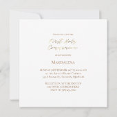 Blassrosa Blume Erste Einladung zur Heiligen Kommu (Rückseite)