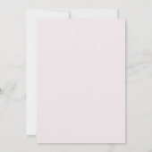 Blassrosa Celeste Gemalte Hochzeit Einladung (Rückseite)