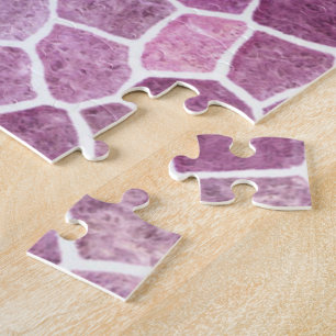 Blassrosa Cobbled Patchwork Terrazo Muster Puzzle