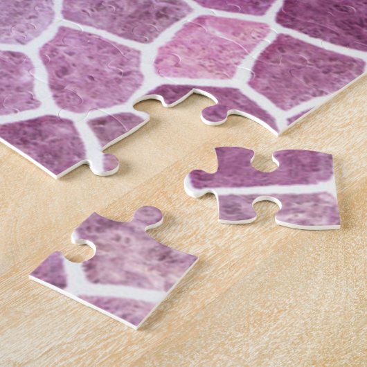 Blassrosa Cobbled Patchwork Terrazo Muster Puzzle (Seite)