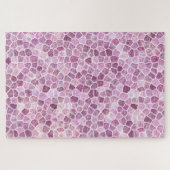 Blassrosa Cobbled Patchwork Terrazo Muster Puzzle (Horizontal)