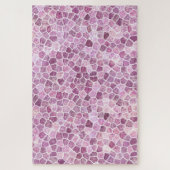 Blassrosa Cobbled Patchwork Terrazo Muster Puzzle (Vertikal)