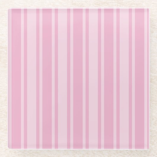 Blassrosa Creme Glasuntersetzer (Vorderseite)