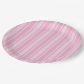 Blassrosa Creme Pappteller (Schrägansicht)