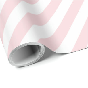 Blassrosa Diagonal Stripe Geschenkpapier