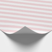 Blassrosa Diagonal Stripe Geschenkpapier (Ecke)