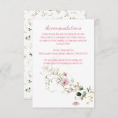 Blassrosa florale Umhüllung Begleitkarte (Vorne/Hinten)