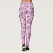 Blassrosa gepflastertes Patchwork-Terrazzo-Muster Leggings (Rückseite)