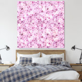 Blassrosa gepflastertes Patchwork-Terrazzo-Muster Leinwanddruck (Insitu (Schlafzimmer))