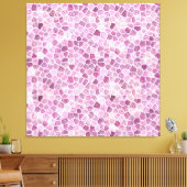 Blassrosa gepflastertes Patchwork-Terrazzo-Muster Leinwanddruck (Insitu (Wohnzimmer))