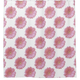 Blassrosa Gerbera-Daisy Duschvorhang