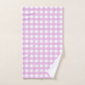 Blassrosa Gingham Badhandtuch Set (Handtuch)