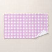 Blassrosa Gingham Badhandtuch Set (Handtuch)