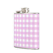 Blassrosa Gingham Flachmann (Links)
