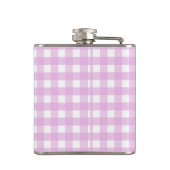 Blassrosa Gingham Flachmann (Rückseite)