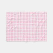 Blassrosa Gingham Fleecedecke (Vorderseite (Horizontal))
