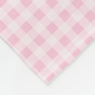 Blassrosa Gingham Fleecedecke
