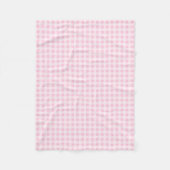 Blassrosa Gingham Fleecedecke (Vorderseite)