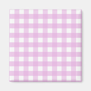 Blassrosa Gingham Magnet