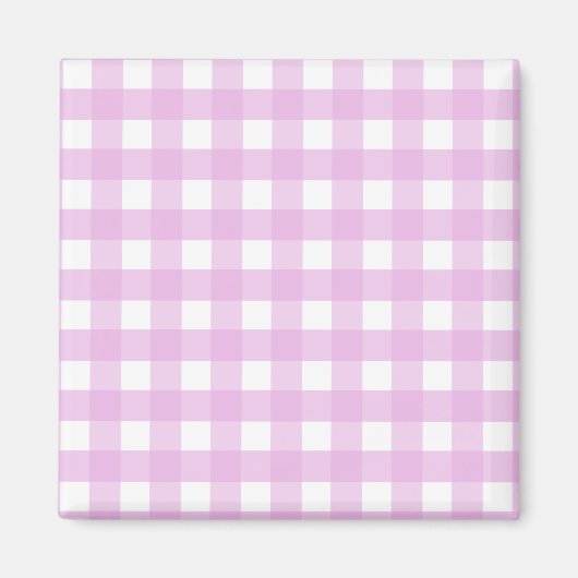 Blassrosa Gingham Magnet (Vorne)