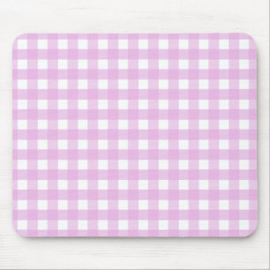 Blassrosa Gingham Mousepad