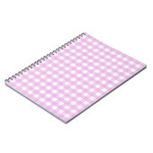 Blassrosa Gingham Notizblock (Linke Seite)
