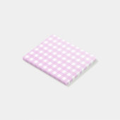 Blassrosa Gingham Post-it Klebezettel (angewinkelt)