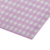 Blassrosa Gingham Schneidebrett (Ecke)