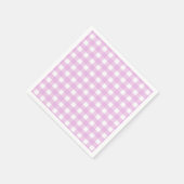 Blassrosa Gingham Serviette (Ecke)