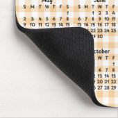Blassrosa Gingham Whimsical 2027 Kalender Mousepad (Ecke)