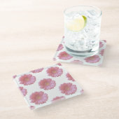 Blassrosa Glasuntersetzer (Schrägansicht)