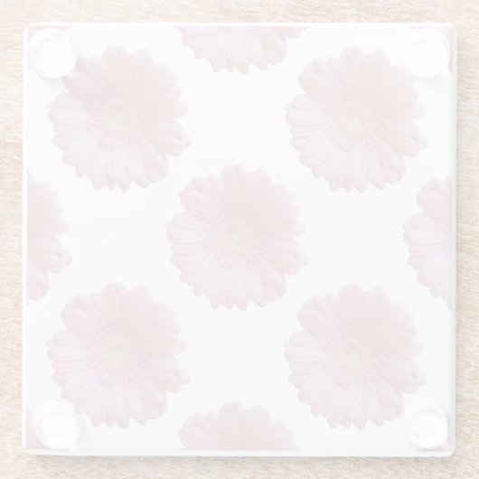 Blassrosa Glasuntersetzer (Rückseite)