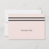 Blassrosa & Grau Beerdigung Unterkunft Moderner Sc Dankeskarte (Vorderseite)