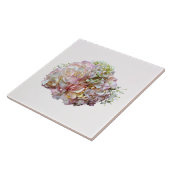 Blassrosa Hydrangea mit Babyatmung Fliese (Seite)