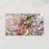 Blassrosa Hydrangea mit Babyatmung Visitenkarte (Rückseite)