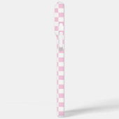 Blassrosa kariertes Signature Case-Mate iPhone Hülle (Rückseite / Links)
