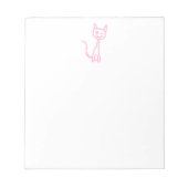 Blassrosa Katze, Winking. Notizblock (Vorderseite)