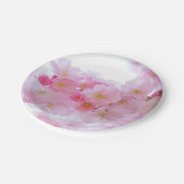 Blassrosa Kirschblüten Papiere Teller (Schrägansicht)
