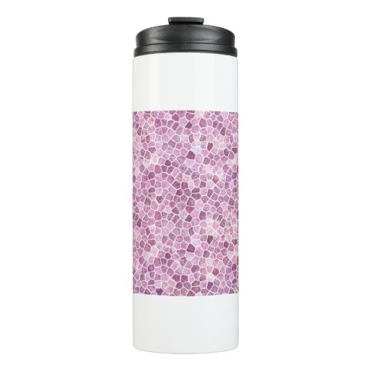 Blassrosa Koblenz Muster Terrazo Muster Thermosbecher (Vorderseite)