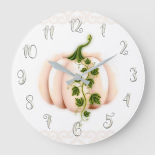 Blassrosa Kürbis-Geschichtenbuch-Chic-Großuhr Große Wanduhr