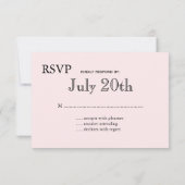 Blassrosa Laternen auf Chalk UAWG RSVP Karte (Rückseite)