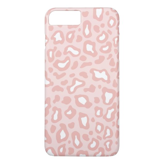 Blassrosa Leopard iPhone 7 Plus Hülle (Rückseite)