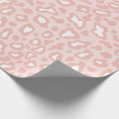 Blassrosa Leoparden-Geschenkpapier Geschenkpapier (Ecke)