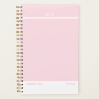 Blassrosa minimalistischer Planer