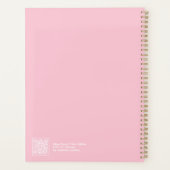 Blassrosa minimalistisches florales groß planer (Rückseite)