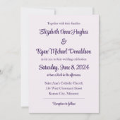 Blassrosa mit Berry-Script Einladung (Vorderseite)